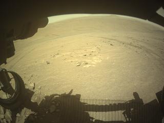 View image taken on Mars, Mars Perseverance Sol 1415: Front Left Hazard Avoidance Camera (Hazcam)