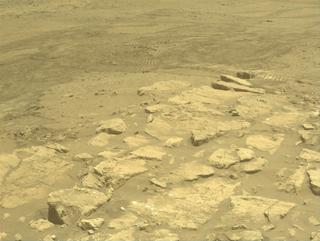 View image taken on Mars, Mars Perseverance Sol 1416: Front Right Hazard Avoidance Camera (Hazcam)