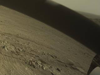 View image taken on Mars, Mars Perseverance Sol 1419: Front Right Hazard Avoidance Camera (Hazcam)