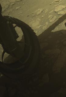 View image taken on Mars, Mars Perseverance Sol 1420: Front Left Hazard Avoidance Camera (Hazcam)