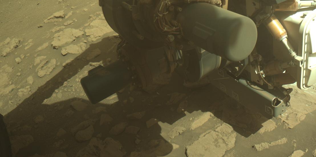 This image was taken by FRONT_HAZCAM_LEFT_A onboard NASA's Mars rover Perseverance on Sol 1420