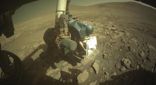 View image taken on Mars, Mars Perseverance Sol 1420: Front Left Hazard Avoidance Camera (Hazcam)