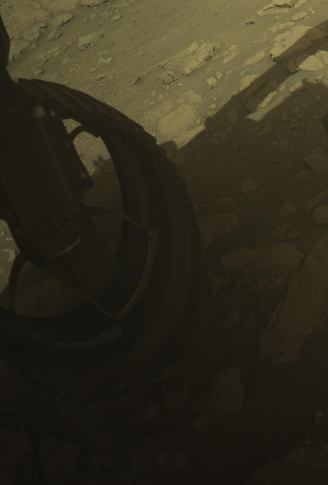 This image was taken by FRONT_HAZCAM_LEFT_A onboard NASA's Mars rover Perseverance on Sol 1420