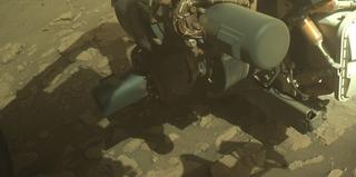 View image taken on Mars, Mars Perseverance Sol 1420: Front Left Hazard Avoidance Camera (Hazcam)