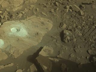 View image taken on Mars, Mars Perseverance Sol 1420: Front Left Hazard Avoidance Camera (Hazcam)