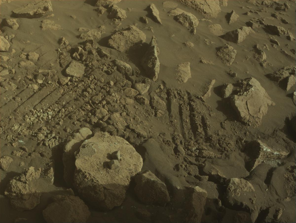 This image was taken by FRONT_HAZCAM_RIGHT_A onboard NASA's Mars rover Perseverance on Sol 1420