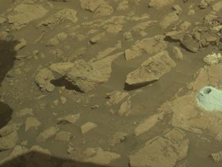 View image taken on Mars, Mars Perseverance Sol 1421: Front Left Hazard Avoidance Camera (Hazcam)