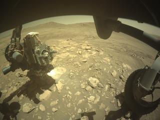 View image taken on Mars, Mars Perseverance Sol 1424: Front Right Hazard Avoidance Camera (Hazcam)