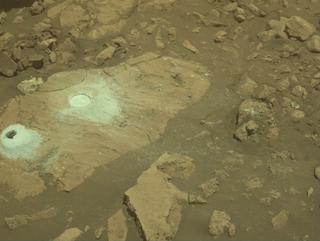 View image taken on Mars, Mars Perseverance Sol 1424: Front Right Hazard Avoidance Camera (Hazcam)