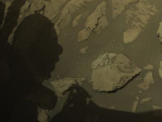 View image taken on Mars, Mars Perseverance Sol 1424: Front Right Hazard Avoidance Camera (Hazcam)