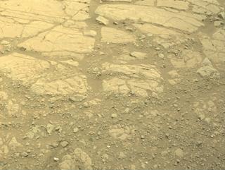 View image taken on Mars, Mars Perseverance Sol 1435: Front Left Hazard Avoidance Camera (Hazcam)