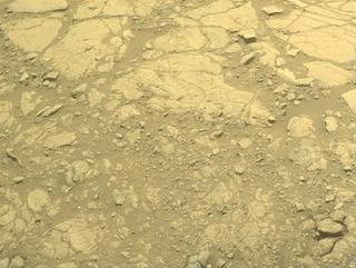 View image taken on Mars, Mars Perseverance Sol 1435: Front Left Hazard Avoidance Camera (Hazcam)