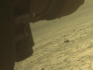 View image taken on Mars, Mars Perseverance Sol 1435: Front Left Hazard Avoidance Camera (Hazcam)