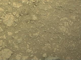 View image taken on Mars, Mars Perseverance Sol 1435: Front Left Hazard Avoidance Camera (Hazcam)