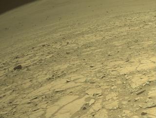 View image taken on Mars, Mars Perseverance Sol 1435: Front Right Hazard Avoidance Camera (Hazcam)