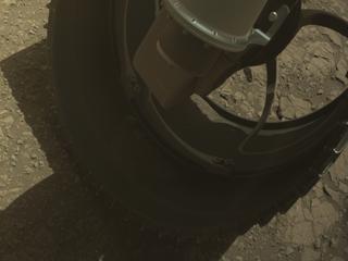 View image taken on Mars, Mars Perseverance Sol 1435: Front Right Hazard Avoidance Camera (Hazcam)