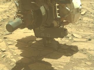 View image taken on Mars, Mars Perseverance Sol 1436: Front Left Hazard Avoidance Camera (Hazcam)