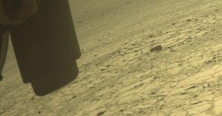 View image taken on Mars, Mars Perseverance Sol 1436: Front Left Hazard Avoidance Camera (Hazcam)