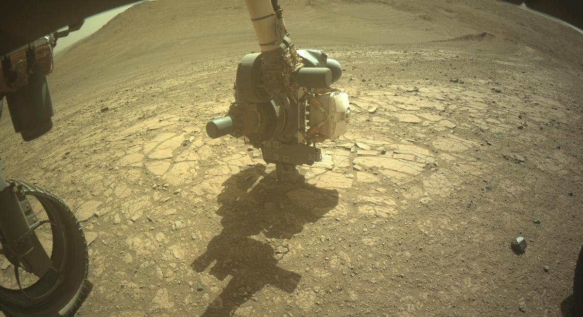 This image was taken by FRONT_HAZCAM_LEFT_A onboard NASA's Mars rover Perseverance on Sol 1441