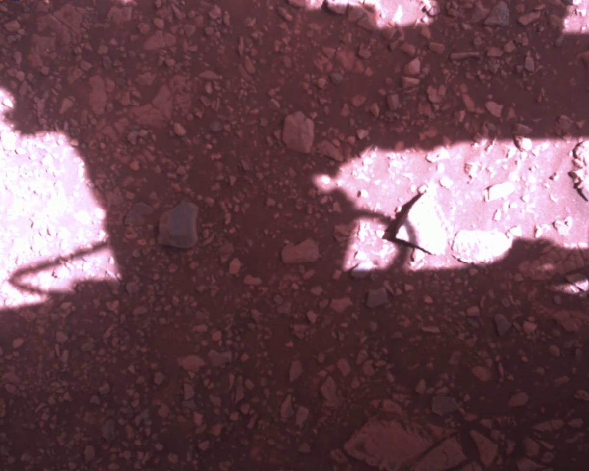 This image was taken by EDL_RDCAM onboard NASA's Mars rover Perseverance on Sol 1442