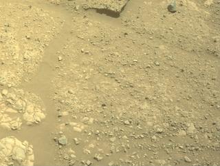 View image taken on Mars, Mars Perseverance Sol 1445: Front Left Hazard Avoidance Camera (Hazcam)