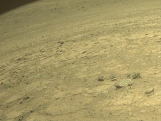 View image taken on Mars, Mars Perseverance Sol 1445: Front Right Hazard Avoidance Camera (Hazcam)