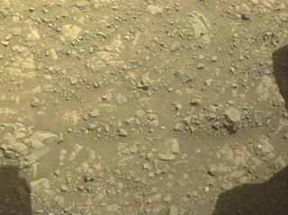 View image taken on Mars, Mars Perseverance Sol 1445: Front Right Hazard Avoidance Camera (Hazcam)