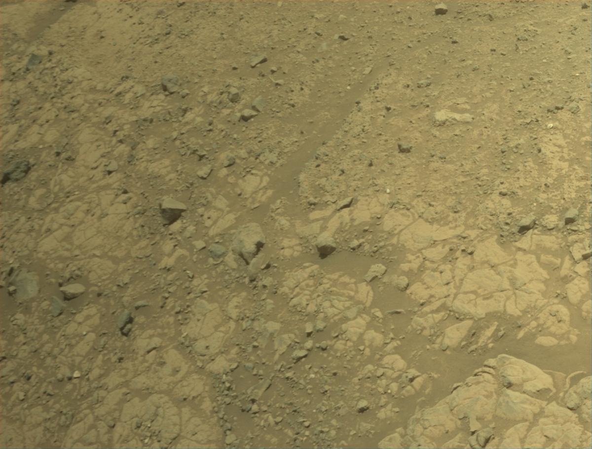 This image was taken by FRONT_HAZCAM_RIGHT_A onboard NASA's Mars rover Perseverance on Sol 1447