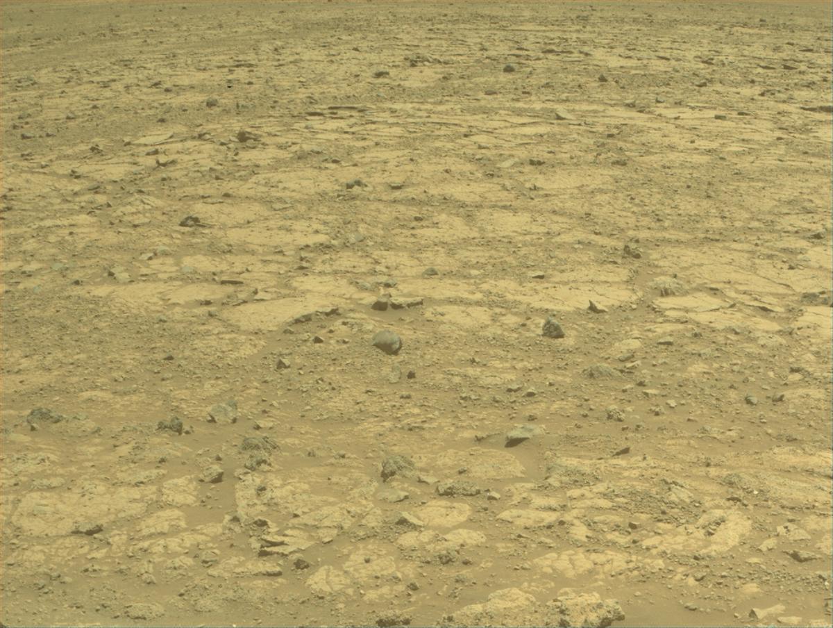 This image was taken by FRONT_HAZCAM_RIGHT_A onboard NASA's Mars rover Perseverance on Sol 1447