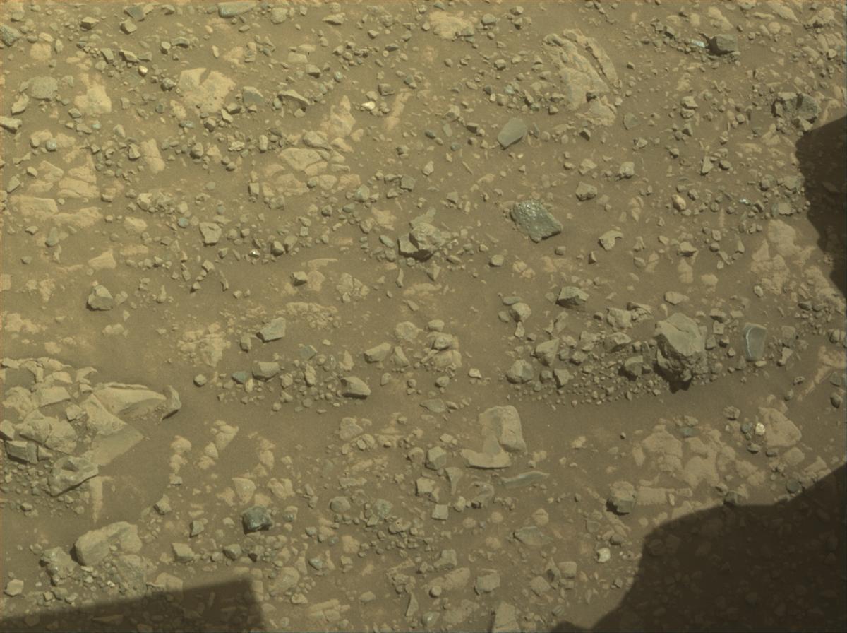 This image was taken by FRONT_HAZCAM_RIGHT_A onboard NASA's Mars rover Perseverance on Sol 1447