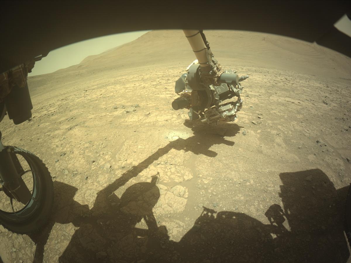This image was taken by FRONT_HAZCAM_LEFT_A onboard NASA's Mars rover Perseverance on Sol 1449