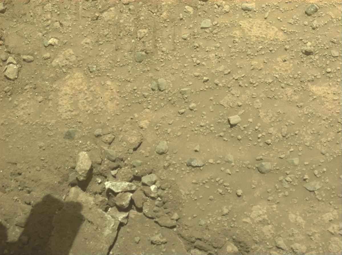 This image was taken by FRONT_HAZCAM_LEFT_A onboard NASA's Mars rover Perseverance on Sol 1452