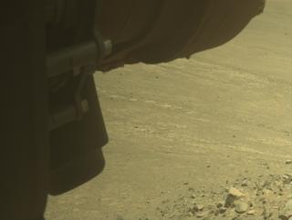 View image taken on Mars, Mars Perseverance Sol 1454: Front Left Hazard Avoidance Camera (Hazcam)