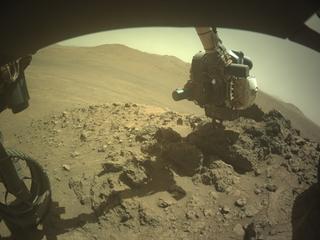 View image taken on Mars, Mars Perseverance Sol 1456: Front Left Hazard Avoidance Camera (Hazcam)