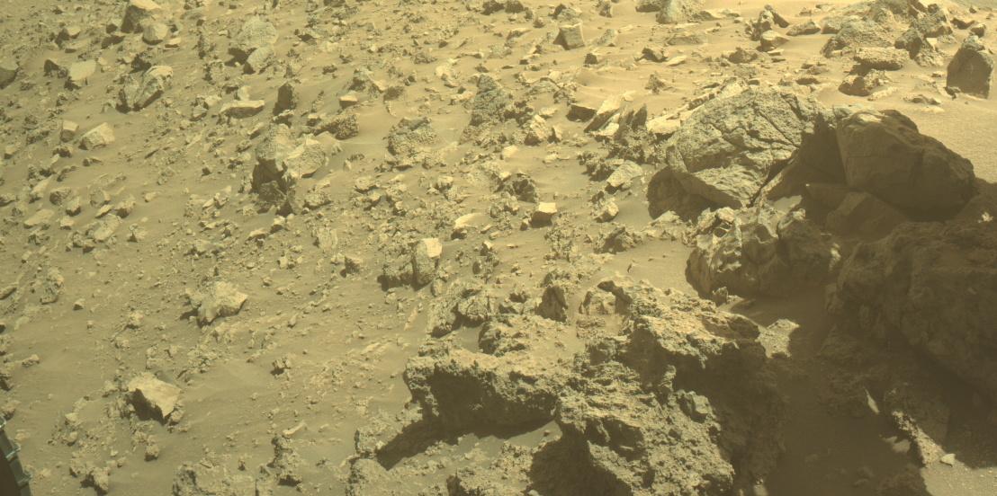This image was taken by FRONT_HAZCAM_LEFT_A onboard NASA's Mars rover Perseverance on Sol 1456