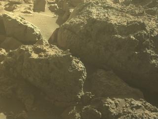 View image taken on Mars, Mars Perseverance Sol 1458: Front Left Hazard Avoidance Camera (Hazcam)