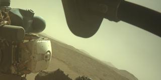 View image taken on Mars, Mars Perseverance Sol 1458: Front Right Hazard Avoidance Camera (Hazcam)