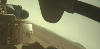 View image taken on Mars, Mars Perseverance Sol 1458: Front Right Hazard Avoidance Camera (Hazcam)