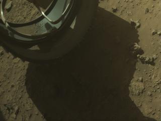 View image taken on Mars, Mars Perseverance Sol 1465: Front Left Hazard Avoidance Camera (Hazcam)