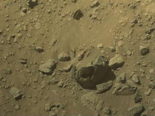 View image taken on Mars, Mars Perseverance Sol 1465: Front Left Hazard Avoidance Camera (Hazcam)