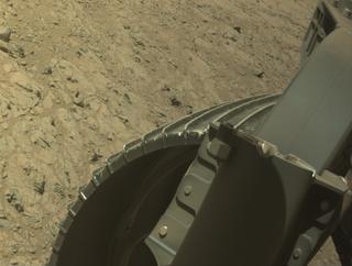 View image taken on Mars, Mars Perseverance Sol 1465: Front Right Hazard Avoidance Camera (Hazcam)