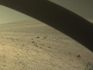 View image taken on Mars, Mars Perseverance Sol 1465: Front Right Hazard Avoidance Camera (Hazcam)