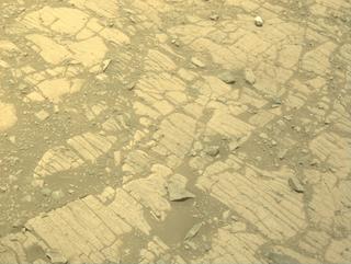 View image taken on Mars, Mars Perseverance Sol 1470: Front Left Hazard Avoidance Camera (Hazcam)