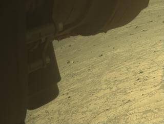 View image taken on Mars, Mars Perseverance Sol 1470: Front Left Hazard Avoidance Camera (Hazcam)