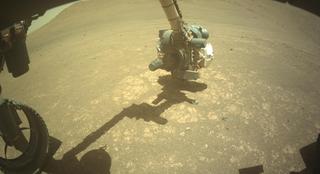 View image taken on Mars, Mars Perseverance Sol 1473: Front Left Hazard Avoidance Camera (Hazcam)