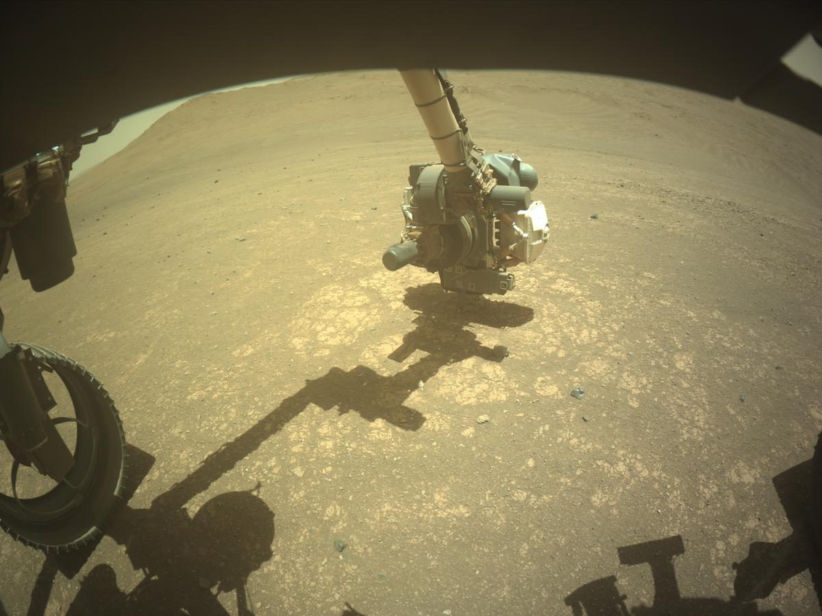 This image was taken by FRONT_HAZCAM_LEFT_A onboard NASA's Mars rover Perseverance on Sol 1473