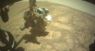 View image taken on Mars, Mars Perseverance Sol 1479: Front Left Hazard Avoidance Camera (Hazcam)