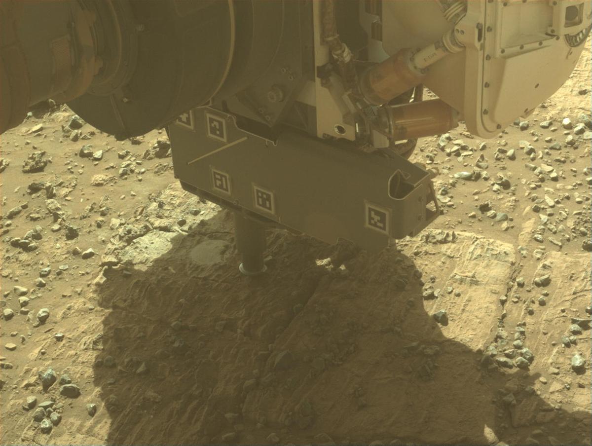 This image was taken by FRONT_HAZCAM_LEFT_A onboard NASA's Mars rover Perseverance on Sol 1483