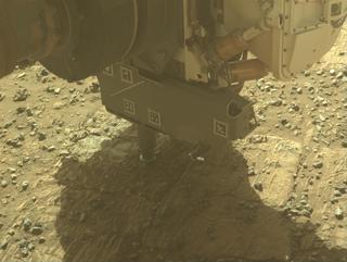 View image taken on Mars, Mars Perseverance Sol 1483: Front Left Hazard Avoidance Camera (Hazcam)