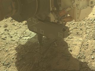 View image taken on Mars, Mars Perseverance Sol 1483: Front Left Hazard Avoidance Camera (Hazcam)